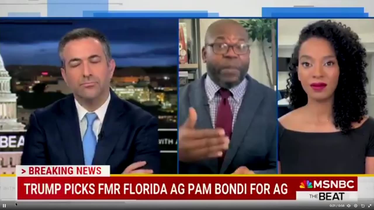 There's a meltdown at MSNBC over President Trump picking Pam Bondi.