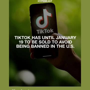 tiktok has few days before banned on January 19 2025 to sales it to united state 12/8/24