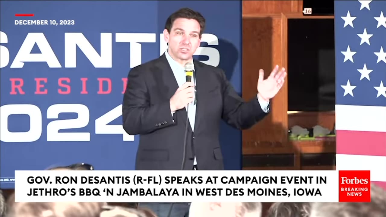 DeSantis Slams Gavin Newsom, Disney As He Barnstorms Iowa Ahead Of Upcoming Caucus