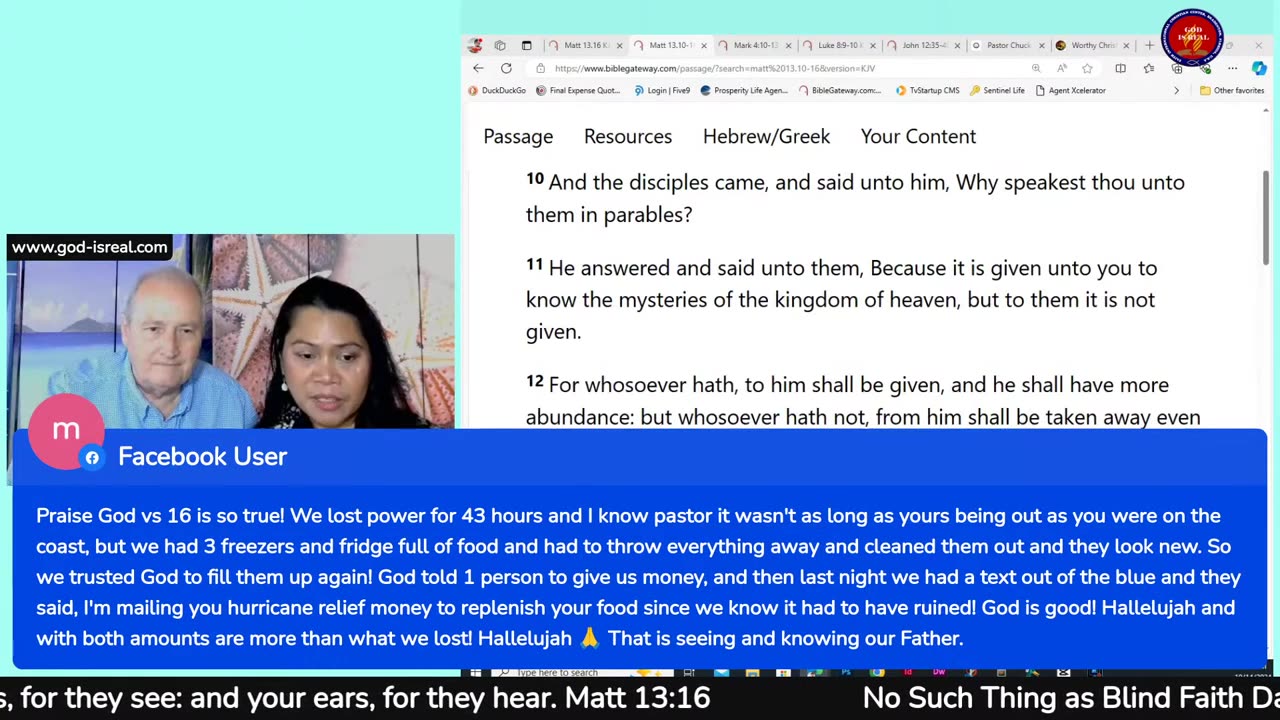 God Is Real 10-14-24 No Such Thing as Blind Faith Day 10