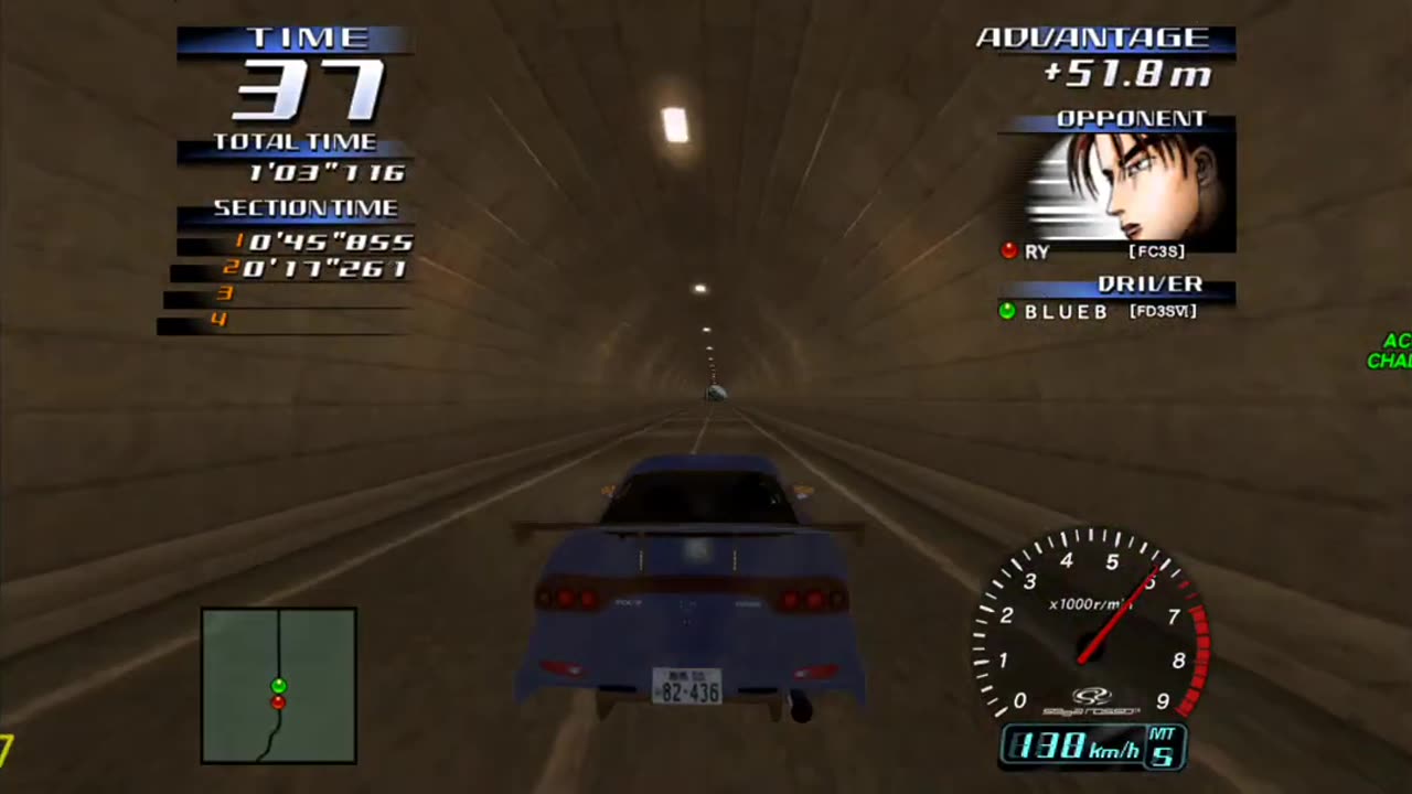 Initial D Arcade Stage 3 - Mazda RX7 Spirit R Legend Of The Street Walkthrough Pt 29(Flycast HD)