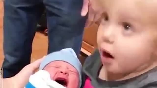 Super Adorable Moment siblings babies playing together