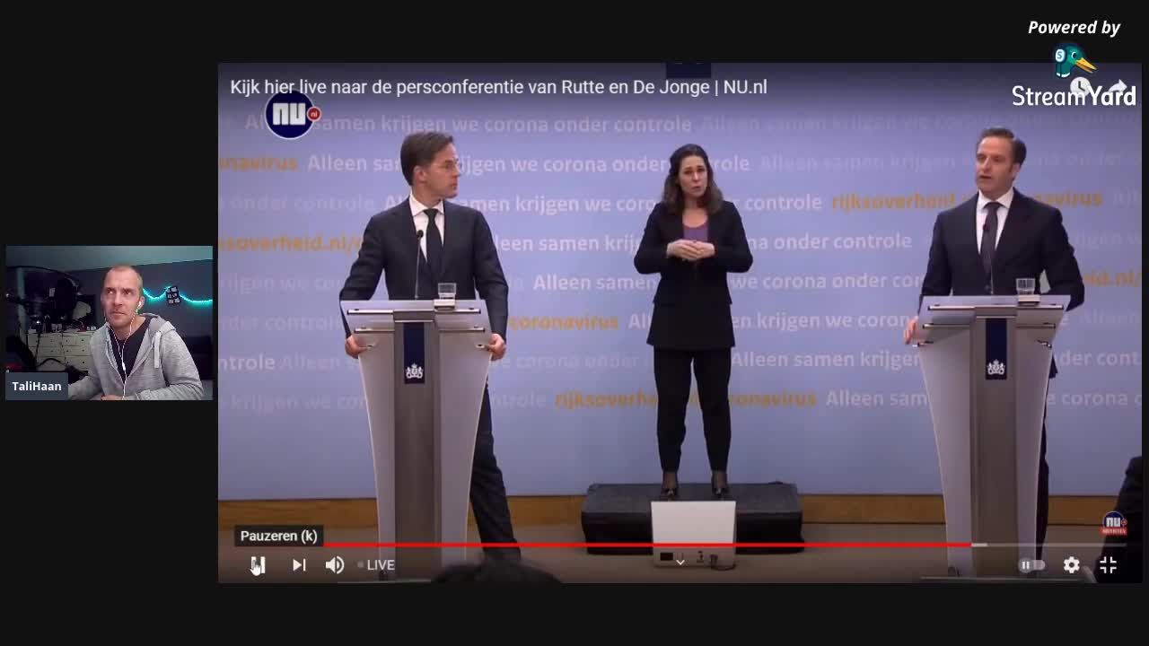 Toespraak Rutte en medeplegers......live verslag