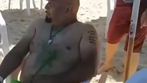 Mean beach prank