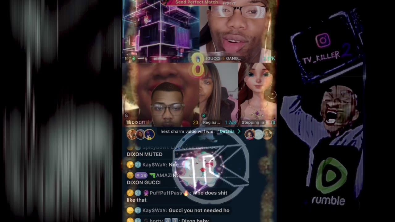 DIXON TERESA + TOMIKAY & GUCCI FALLS OUT LIYAH POPS HER SHIT