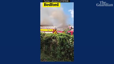 Emergency services tackle 'major gas explosion' in Bedford