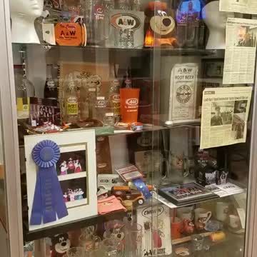 A&W memorabilia at the our local diner.