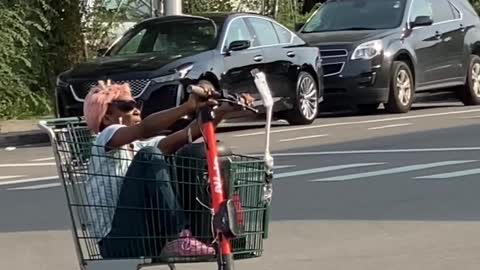 Casual Saturday in Detroit for Scooter Cart Rider