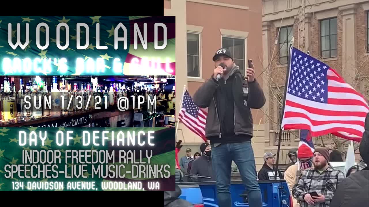 Joey Gibson speaks in Lewis County for Spiffy's