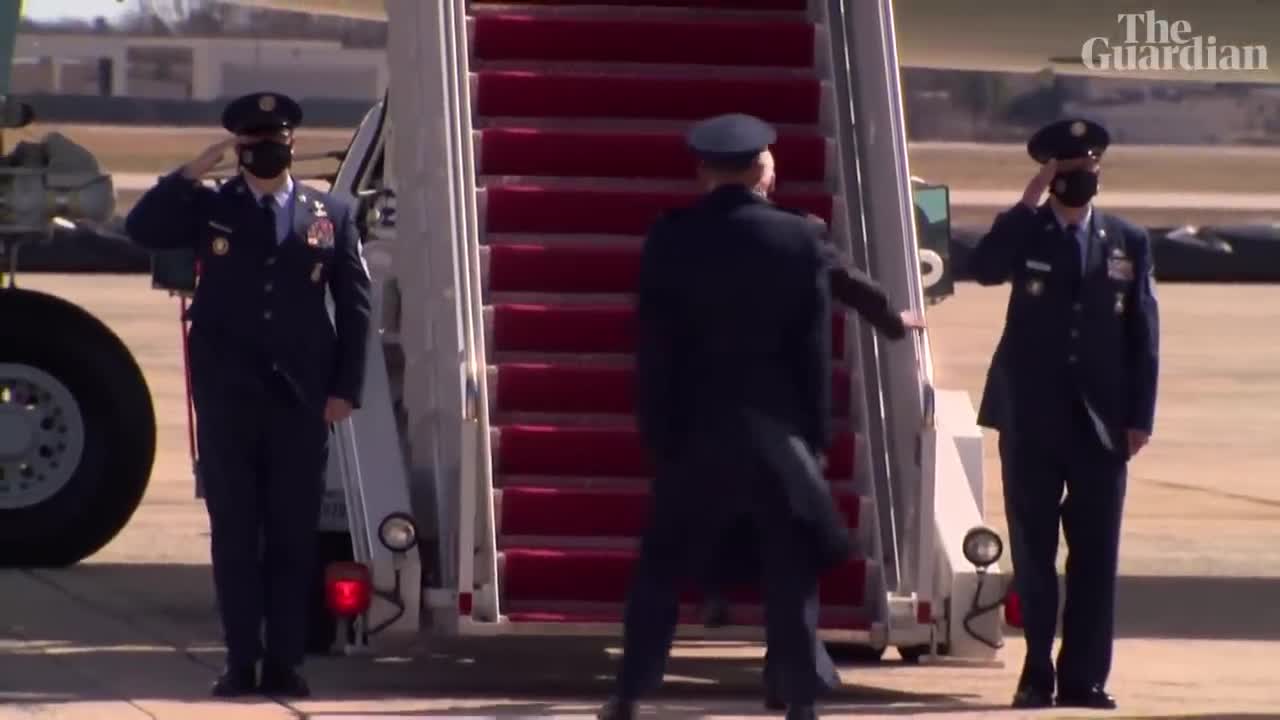 Joe Biden stumbles on steps of Air Force One