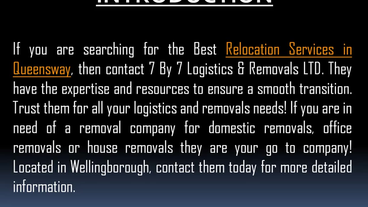 One of the Best Relocation Services in Queensway