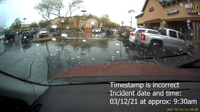 Truck Pulling Out of Parking Spot Scrapes up Car