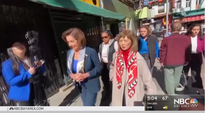 Nancy Pelosi encourages people to go to San Francisco's Chinatown.