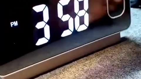 Projector Alarm Clock Temperature Display Mirror for Bedside