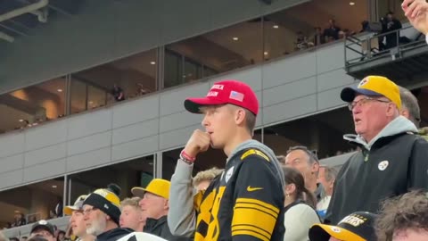 MAGA hats seen throughout Pittsburgh Steelers stadium