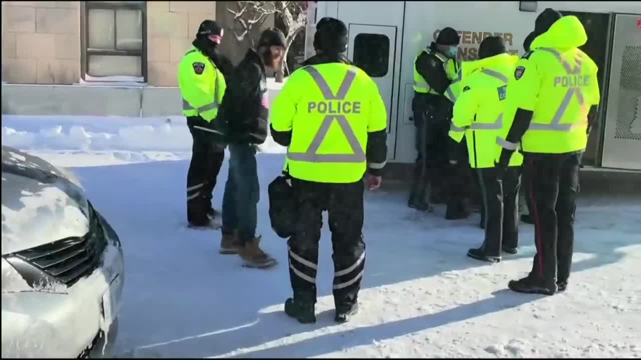 Police clear out reaming 'Freedom Convoy' vehicles in Ottawa- NEWS OF WORLD