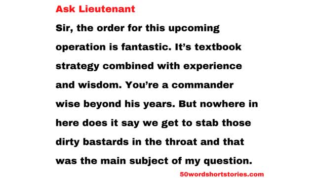 Ask Lieutenant