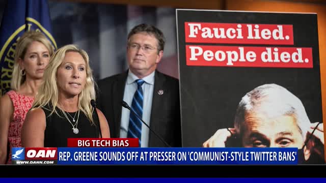 Rep. Greene sounds off at presser on 'communist-style Twitter bans'