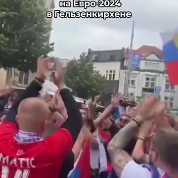 Serbian football ⚽️ fans chant the name of Russia's President, Vladimir Putin