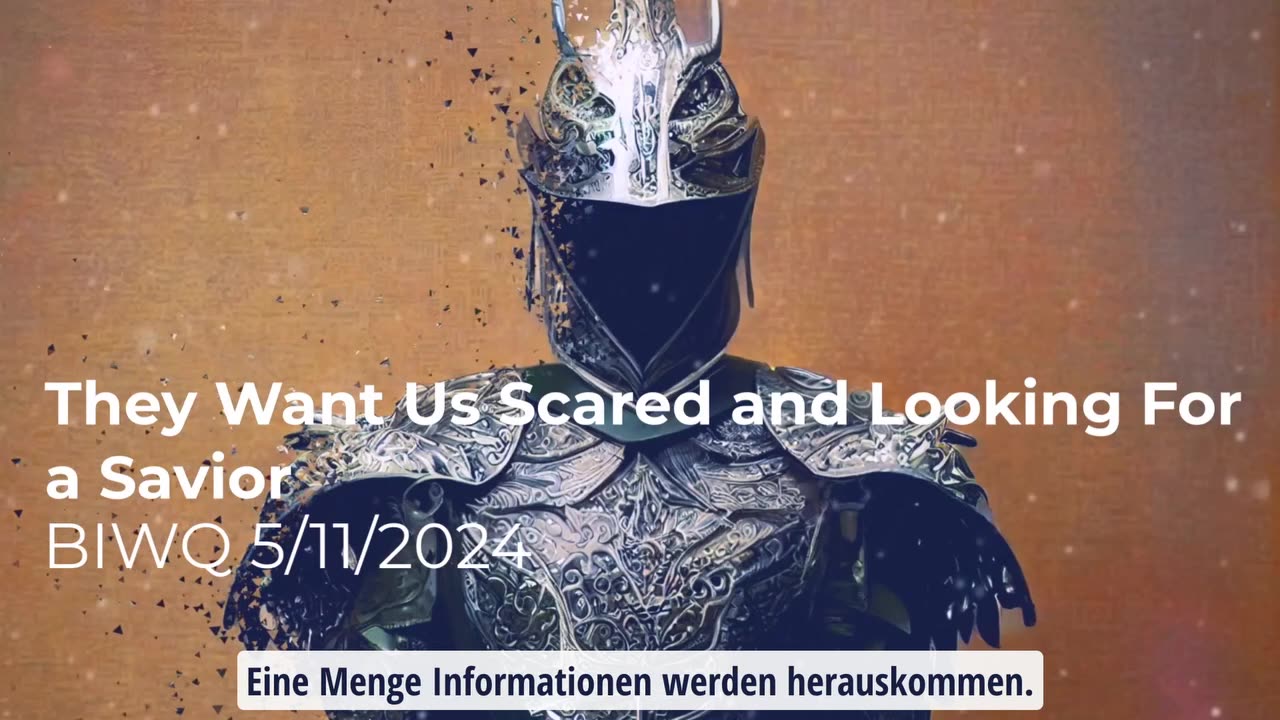 Sie wollen, dass wir Angst haben und nach einem Erlöser suchen