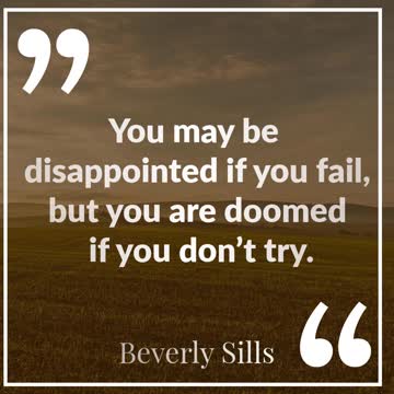 You May Be Disappointed if You Fail