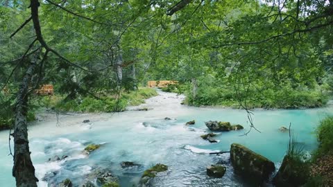 FLOWING RIVER VIEWS /RELAXING VIEWS /RELAXING MUSIC /RIVER SOUNDS