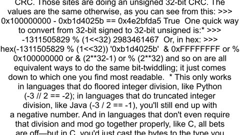 Calculate CRC32 correctly with Python