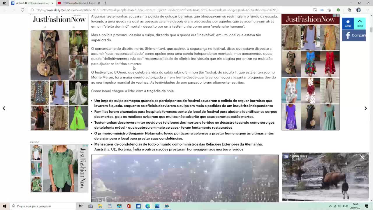 Enorme tragedia em ISRAEL 44 Mortes e mais de 150 feridos.