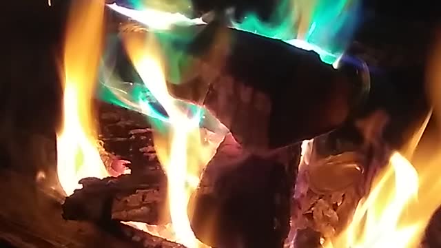 Awesome fire pit flame colors