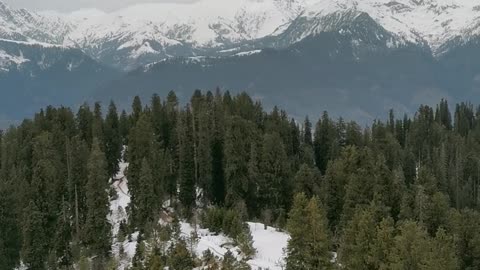 Natural heavy snowfall in Shugran.