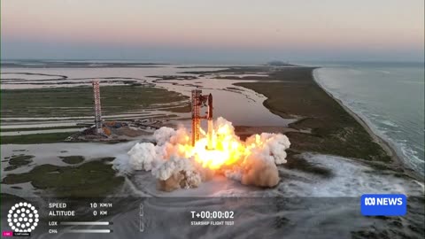 SpaceX performs world’s first catch-landing of rocket booster with ’chopsticks’ | ABC News