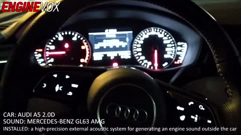 Individual ENGINEVOX active sound system is installed on Audi A5 2.0 TDI / Mercedes AMG sound / rev