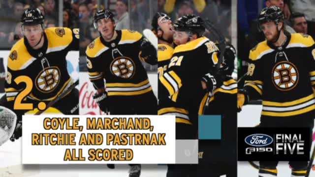 Ford Final Five_ Four Bruins Score To Stop Losing Skid, Beat Stars 4-3