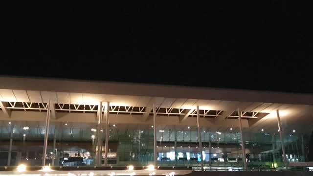 I photographed the building, what is that in the night sky?