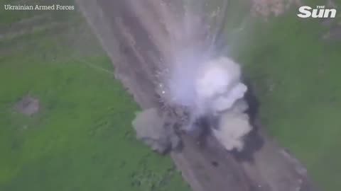 The Sun Deleted Video: "Russian tank engulfs in flames after direct hit by Ukrainian missiles"