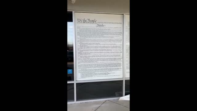 Gym Owner Posts Giant Constitution And Bill Of Rights In Front Of Gym