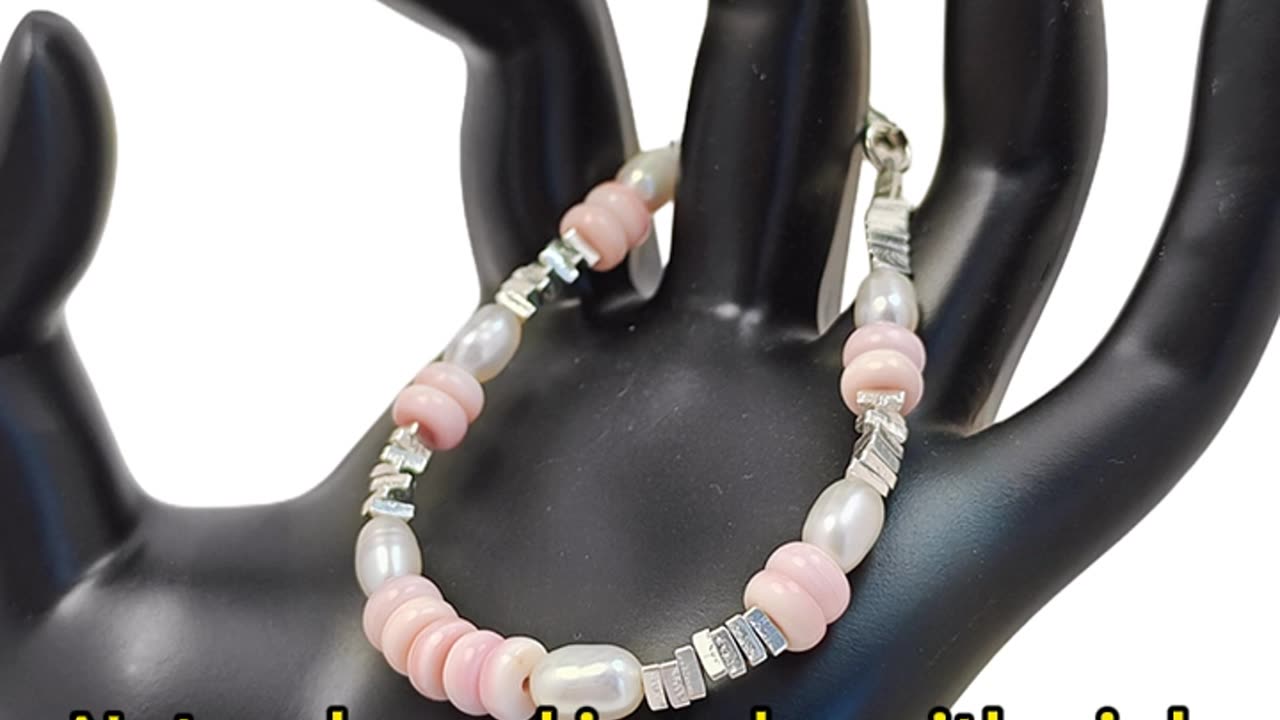 GN-20241010-03 Natural pearl jewelry with pink opal abacus modern minimalist style