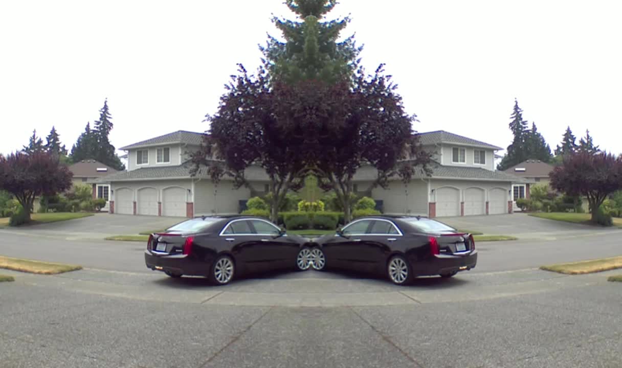 Two Black Cadillacs collide again. Fun video. Short video.
