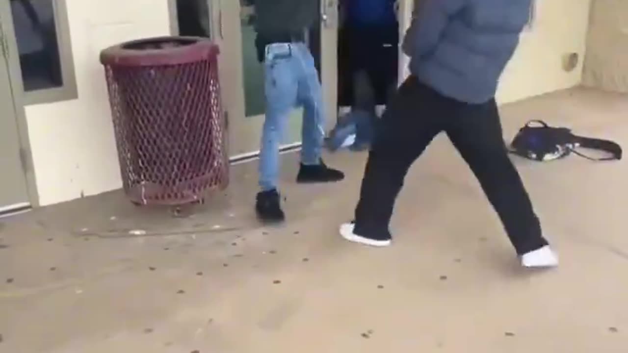 Black student and Mexican student school fight