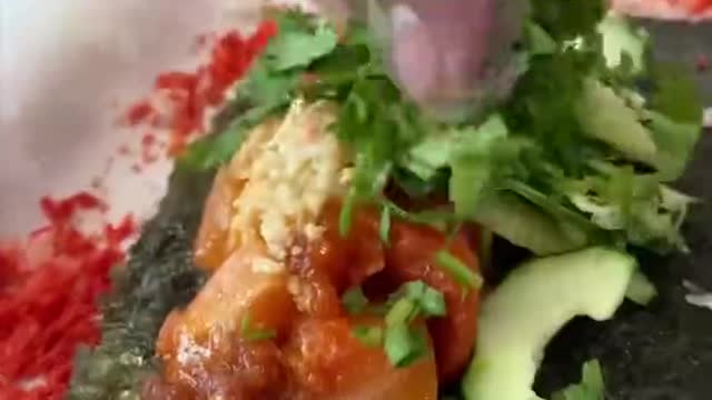 Hot cheetos poke burrito