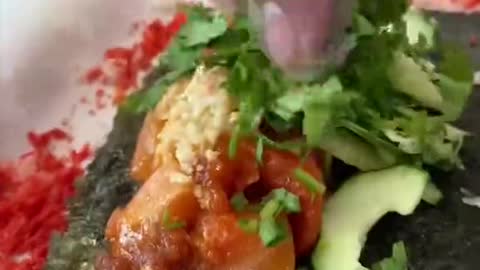Hot cheetos poke burrito