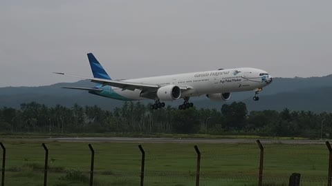 Garuda Indonesia Airways touched down at BTJ Airport