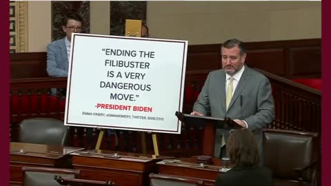 Cruz Uses Dems' Words To Defend The Filibuster: "Ending The Filibuster Is A Very Dangerous Move"