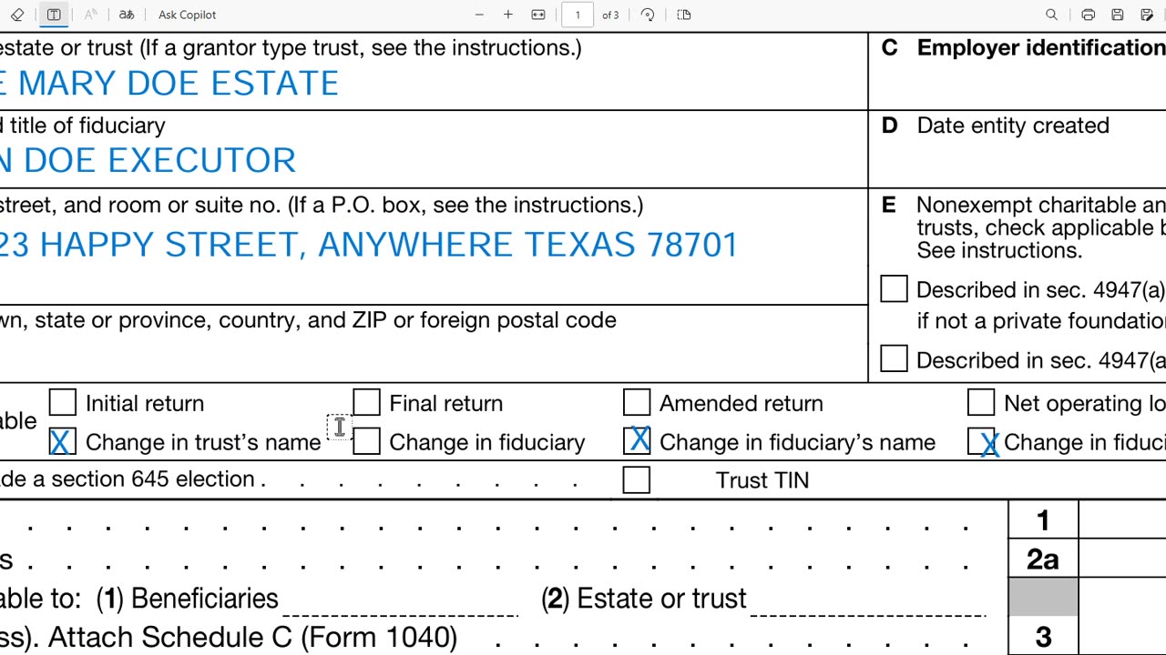 The Name of My Estate/Private Bank/FGT is wrong, what should I do?