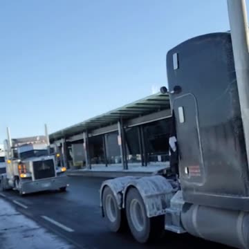 Trucker Freedom Convoy visits the Ottawa Airport