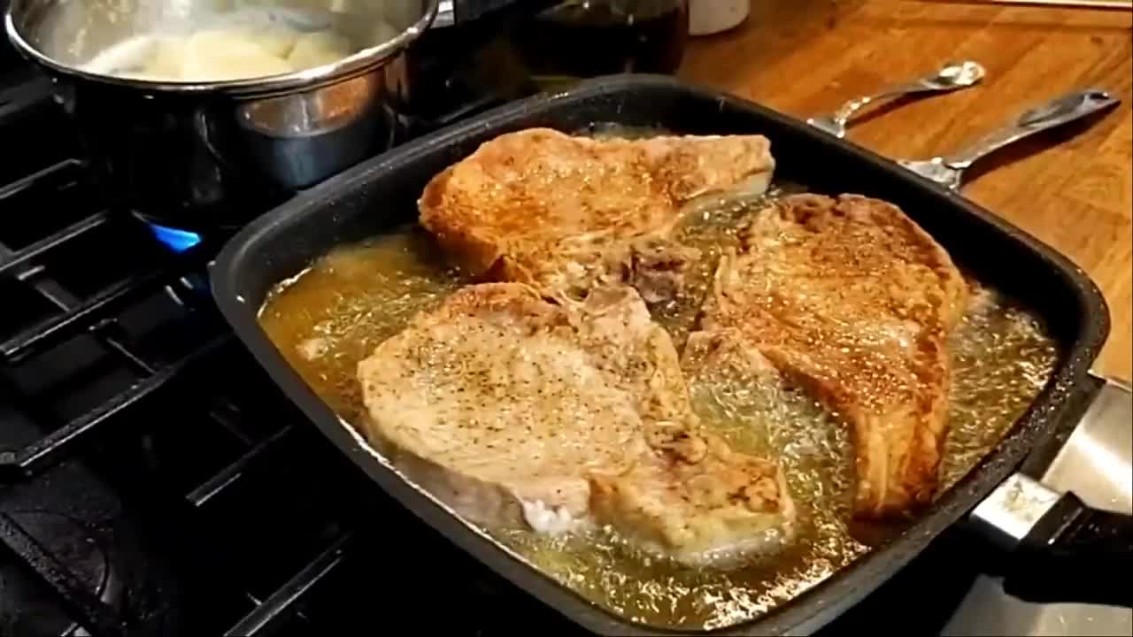 Fried Pork Chops & Fried Okra Deluxe