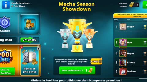 Match in a 8 ball pool game enjoy The match