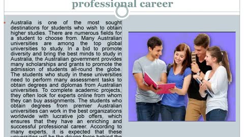 Study in Australia for a prosperous professional career
