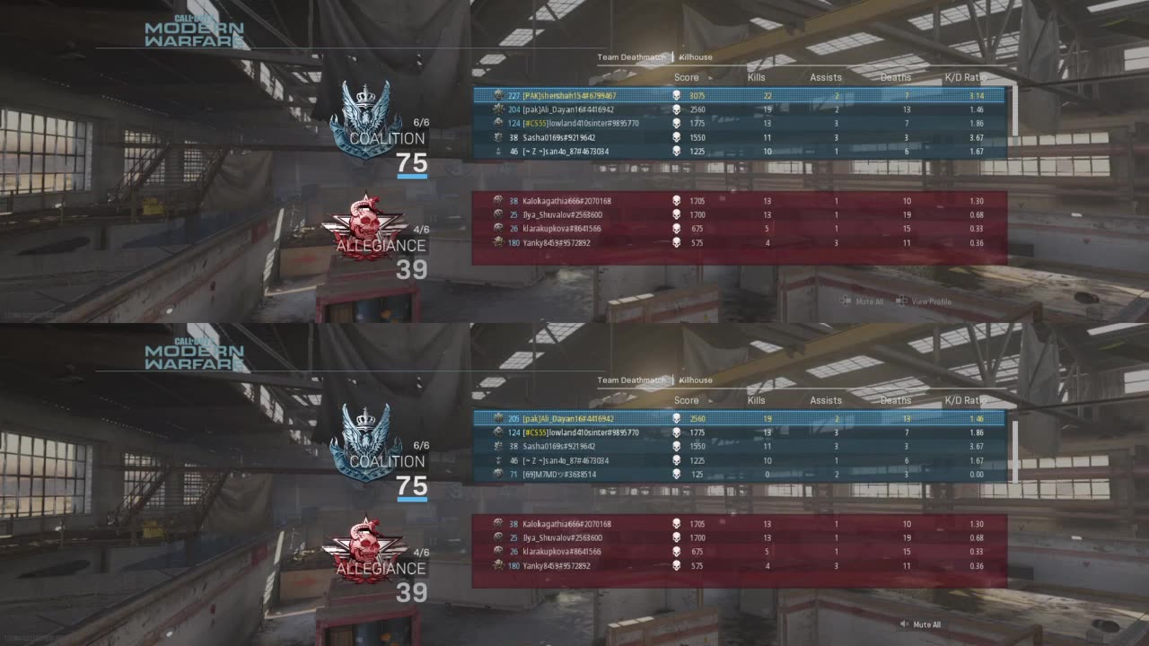 Call of Duty®: Modern Warfare® Rust Headquarters Splitscreen gameplay ps4 (High Ping)