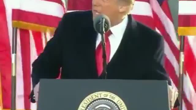 Trump: "Good bye. We love you. We will be back in some form...We will see you soon."